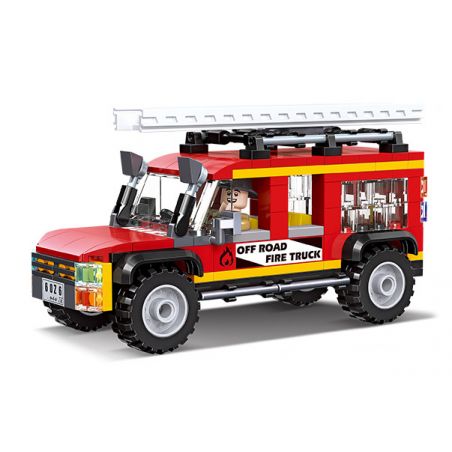 JIESTAR 52024 UNIVERSAL CITY XE CỨU HỎA ĐỊA HÌNH bộ đồ chơi xếp lắp ráp ghép mô hình OFF ROAD FIRE TRUCK Thành Phố 254 khối