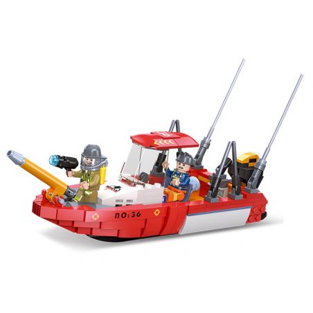 JIESTAR 52025 UNIVERSAL CITY THUYỀN CỨU HỎA bộ đồ chơi xếp lắp ráp ghép mô hình RESCUE FIRE BOATS Thành Phố 319 khối
