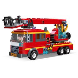 JIESTAR 52034 THÀNH PHỐ TOÀN CẦU XE THANG KÍNH THIÊN VĂN bộ đồ chơi xếp lắp ráp ghép mô hình City TELESCOPIC LADDER CAR 273 khối