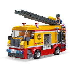 JIESTAR 52035 THÀNH PHỐ TOÀN CẦU XE CỨU HỎA BỌT bộ đồ chơi xếp lắp ráp ghép mô hình City FOAM FIRE TRUCK 258 khối