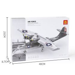 WANGE LIGAO DR.LUCK 5007 THỦY PHI CƠ CATALINA bộ đồ chơi xếp lắp ráp ghép mô hình Military Army CONSOLIDATED PBY-5A CATALINA Quân Sự Bộ Đội 364 khối