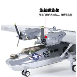 WANGE LIGAO DR.LUCK 5007 THỦY PHI CƠ CATALINA bộ đồ chơi xếp lắp ráp ghép mô hình Military Army CONSOLIDATED PBY-5A CATALINA Quân Sự Bộ Đội 364 khối