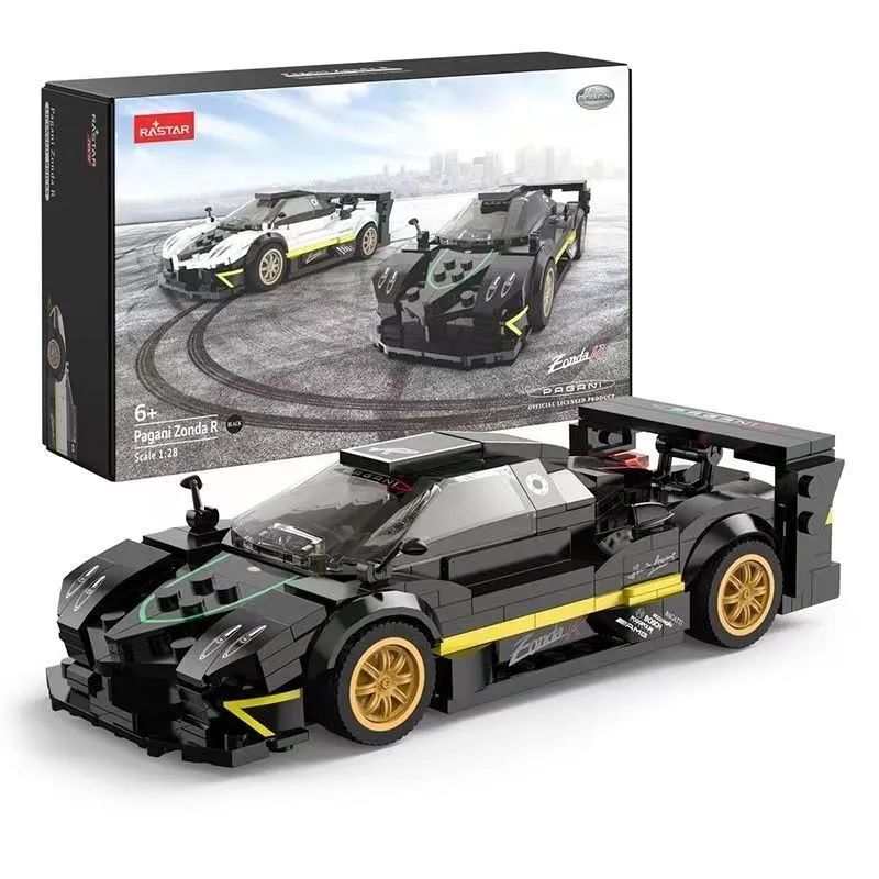 RASTAR 93900-B 93900 PAGANI ZONDA R tỷ lệ 1:28 bộ đồ chơi xếp lắp ráp ghép mô hình Speed Champions Racing Cars Đua Xe Công Thức 387 khối