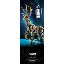 Kazi KY7711 7711 NAI SỪNG TẤM CƠ KHÍ bộ đồ chơi xếp lắp ráp ghép mô hình Creator MACHINE ELK Sáng Tạo 924 khối