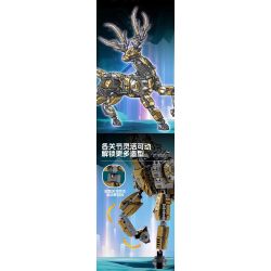 Kazi KY7711 7711 NAI SỪNG TẤM CƠ KHÍ bộ đồ chơi xếp lắp ráp ghép mô hình Creator MACHINE ELK Sáng Tạo 924 khối