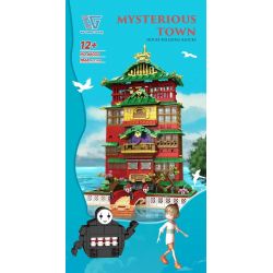 WE GAME COMING 66032 SPIRITED AWAY OIL HOUSE KHU NGHỈ DƯỠNG SUỐI NƯỚC NÓNG YUBABA bộ đồ chơi xếp lắp ráp ghép mô hình Movie & Game MYSTERIOUS TOWN Phim Và Trò Chơi 1868 khối