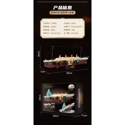 WE GAME COMING 66010 WELLEADZ 6108 TITANIC VÀ TẢNG BĂNG TRÔI bộ đồ chơi xếp lắp ráp ghép mô hình 2288 khối