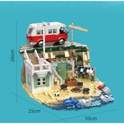 WE GAME COMING 66031 MV BÊN BỜ BIỂN bộ đồ chơi xếp lắp ráp ghép mô hình SEASIDE MV 1288 khối