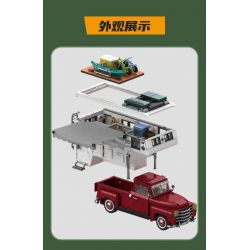 WE GAME COMING 66008 XE TẢI CẮM TRẠI bộ đồ chơi xếp lắp ráp ghép mô hình Creator TRUCK CAMPER Sáng Tạo 2188 khối
