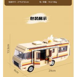 WE GAME COMING 66002 XE BUÝT ĐÈN XANH BREAKING BAD bộ đồ chơi xếp lắp ráp ghép mô hình Movie & Game GREENLIGHT BREAK BAD RV Phim Và Trò Chơi 986 khối