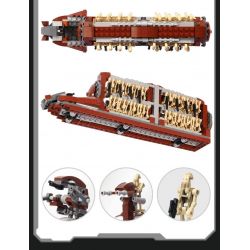 WE GAME COMING 66001 MÁY BAY TẤN CÔNG TRUNG ĐỘI ROBOT bộ đồ chơi xếp lắp ráp ghép mô hình Star Wars Chiến Tranh Giữa Các Vì Sao 689 khối