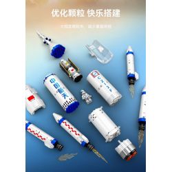 SEMBO 203366 XE PHÓNG TRƯỜNG CHINH 2F bộ đồ chơi xếp lắp ráp ghép mô hình City Thành Phố 799 khối