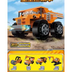 QMAN ENLIGHTEN KEEPPLEY 42204 PHẢN ỨNG TỔNG HỢP 8 XE VẬN TẢI HẠNG NẶNG bộ đồ chơi xếp lắp ráp ghép mô hình