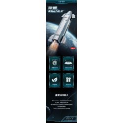 TOP TOY TC1409 1409 PHI THUYỀN KHÔNG GIAN-X bộ đồ chơi xếp lắp ráp ghép mô hình STARSHIP 700 khối