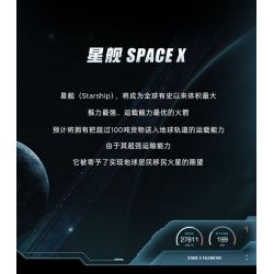 TOP TOY TC1409 1409 PHI THUYỀN KHÔNG GIAN-X bộ đồ chơi xếp lắp ráp ghép mô hình STARSHIP 700 khối