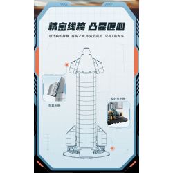 TOP TOY TC1409 1409 PHI THUYỀN KHÔNG GIAN-X bộ đồ chơi xếp lắp ráp ghép mô hình STARSHIP 700 khối