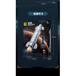 TOP TOY TC1409 1409 PHI THUYỀN KHÔNG GIAN-X bộ đồ chơi xếp lắp ráp ghép mô hình STARSHIP 700 khối