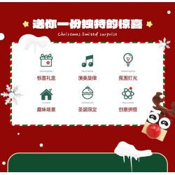 GULY 60506 HỘP QUÀ GIÁNG SINH BẤT NGỜ bộ đồ chơi xếp lắp ráp ghép mô hình Creator Sáng Tạo 2866 khối