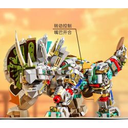 BEAUTY AND 13051 TRICERATOPS NGƯỜI MÁY bộ đồ chơi xếp lắp ráp ghép mô hình DINOSAUR 1368 khối