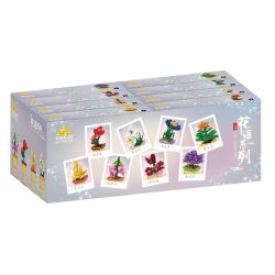 Kazi KY81123 81123 NGÔN NGỮ CỦA CÁC LOÀI HOA 8 LOẠI THU HẢI ĐƯỜNG THỦY TIÊN MỘC QUA MAO ĐỊA HOÀNG ĐỖ QUYÊN LỤC BÌNH CLIVIA LÁ BẮC VÀNG bộ đồ chơi xếp lắp ráp ghép mô hình Creator FLOWER LANGUAGE Sáng Tạo 805 khối