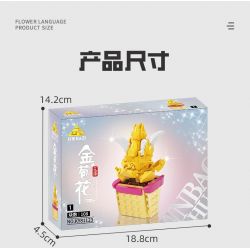 Kazi KY81123 81123 NGÔN NGỮ CỦA CÁC LOÀI HOA 8 LOẠI THU HẢI ĐƯỜNG THỦY TIÊN MỘC QUA MAO ĐỊA HOÀNG ĐỖ QUYÊN LỤC BÌNH CLIVIA LÁ BẮC VÀNG bộ đồ chơi xếp lắp ráp ghép mô hình Creator FLOWER LANGUAGE Sáng Tạo 805 khối