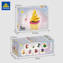 Kazi KY81124 81124 NGÔN NGỮ HOA 8 LOẠI CÚC LAN ANH TÚC ĐÈN LỒNG BƯỚM MỘC CỦ SEN HÀNH LÁ bộ đồ chơi xếp lắp ráp ghép mô hình Creator FLOWER LANGUAGE Sáng Tạo 805 khối
