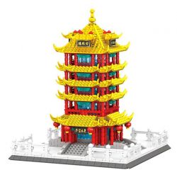 SEMBO 601556 THÁP HẠC VÀNG bộ đồ chơi xếp lắp ráp ghép mô hình Creator Sáng Tạo 1487 khối