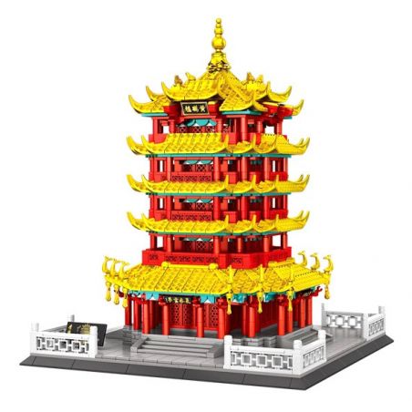 SEMBO 601557 THÁP HẠC VÀNG bộ đồ chơi xếp lắp ráp ghép mô hình Creator Sáng Tạo 2690 khối