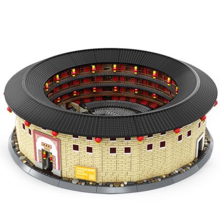 WANGE LIGAO DR.LUCK 8211 TÒA NHÀ TRÁI ĐẤT PHÚC KIẾN HAKKA CHENGQI bộ đồ chơi xếp lắp ráp ghép mô hình Creator Sáng Tạo 3317 khối