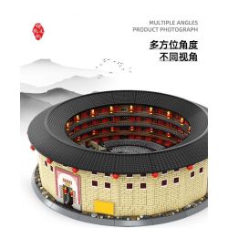 WANGE LIGAO DR.LUCK 8211 TÒA NHÀ TRÁI ĐẤT PHÚC KIẾN HAKKA CHENGQI bộ đồ chơi xếp lắp ráp ghép mô hình Creator Sáng Tạo 3317 khối