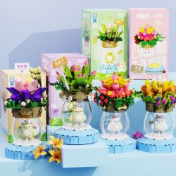 ZHEGAO 621011 GẤU VỪA CHỚM NỞ ĐẦY MÀU SẮC VÀ MỌNG NƯỚC bộ đồ chơi xếp lắp ráp ghép mô hình Creator Sáng Tạo