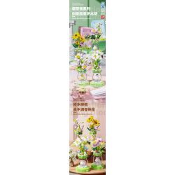 ZHEGAO 621012 NHỮNG BÔNG HOA ĐẦY MÀU SẮC VỪA CHỚM NỞ bộ đồ chơi xếp lắp ráp ghép mô hình Creator Sáng Tạo