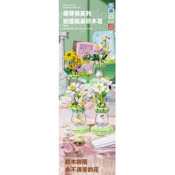 ZHEGAO 621012 NHỮNG BÔNG HOA ĐẦY MÀU SẮC VỪA CHỚM NỞ bộ đồ chơi xếp lắp ráp ghép mô hình Creator Sáng Tạo