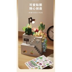 TAKUGI T6002 6002 TIỆC SÂN VƯỜN HỘP ĐỰNG MỌNG NƯỚC bộ đồ chơi xếp lắp ráp ghép mô hình Gear Đồ Lắp Ghép 513 khối