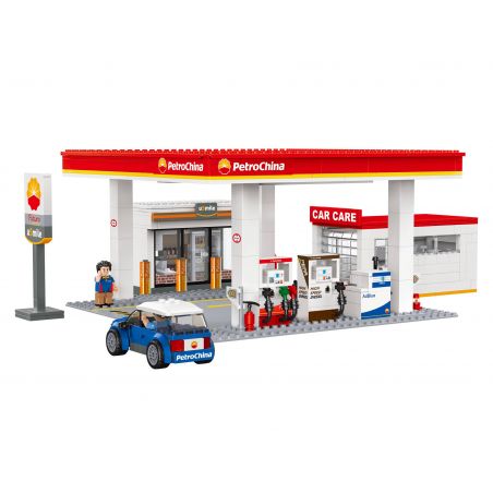 ROYAL TOYS RTS8 CÂU CHUYỆN THỊ TRẤN NHỎ TRẠM DẦU PETROCHINA bộ đồ chơi xếp lắp ráp ghép mô hình City CITY STORY PETROCHINA STATION Thành Phố 538 khối