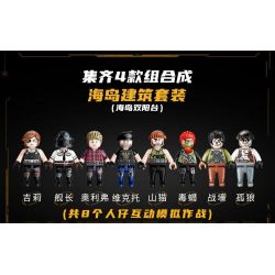 GUDI 20501 PEACE ELITE TỔ HỢP XÂY DỰNG ĐẢO 4 bộ đồ chơi xếp lắp ráp ghép mô hình Movie & Game Phim Và Trò Chơi 652 khối