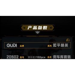 GUDI 20502 PEACE ELITE CẢNH NHÀ ĐỂ XE GIẢ bộ đồ chơi xếp lắp ráp ghép mô hình Movie & Game Phim Và Trò Chơi 1152 khối