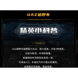 GUDI 20503 PEACE ELITE XE ĐỊA HÌNH UAZ bộ đồ chơi xếp lắp ráp ghép mô hình Movie & Game Phim Và Trò Chơi 537 khối