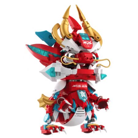 JAKI JK5138 5138 RỒNG HOÁN ĐỔI VŨ TRỤ NĂM MỚI 2024 CUNG HOÀNG ĐẠO PHIÊN BẢN GIỚI HẠN bộ đồ chơi xếp lắp ráp ghép mô hình Creator FLAME MECHA LOONG Sáng Tạo