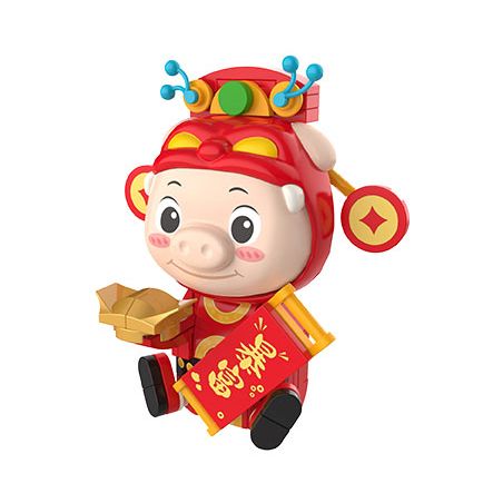 JAKI JK6831 6831 PIG MAN NAM CHÂM TỦ LẠNH LỢN GIÀU bộ đồ chơi xếp lắp ráp ghép mô hình Movie & Game WEALTHY GG BOND Phim Và Trò Chơi