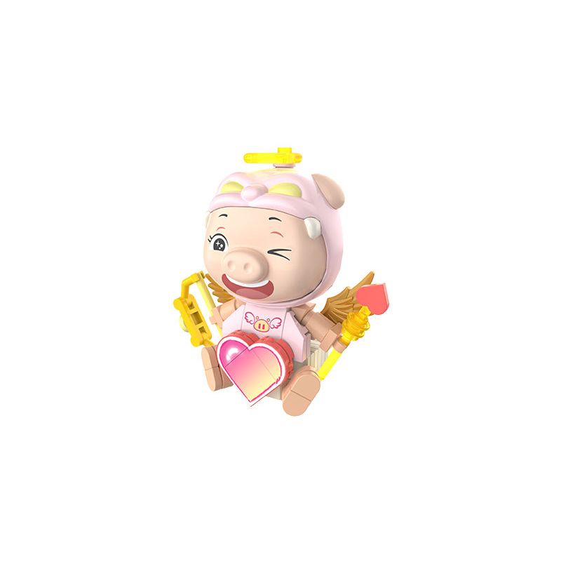 JAKI JK6832 6832 PIG MAN NAM CHÂM TỦ LẠNH KEWPIE bộ đồ chơi xếp lắp ráp ghép mô hình Movie & Game CUPID GG BOND Phim Và Trò Chơi