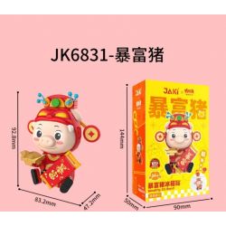 JAKI JK6832 6832 PIG MAN NAM CHÂM TỦ LẠNH KEWPIE bộ đồ chơi xếp lắp ráp ghép mô hình Movie & Game CUPID GG BOND Phim Và Trò Chơi