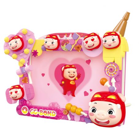 JAKI JK6815 6815 PIG MAN JADE KHUNG ẢNH ĐẦY ĐƯỜNG bộ đồ chơi xếp lắp ráp ghép mô hình Movie & Game CANDY PICTURE FRAME Phim Và Trò Chơi