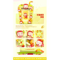 JAKI JK6816 6816 PIG MAN KHUNG ẢNH TRÀ TRÁI CÂY LỢN QUÝ HIẾM bộ đồ chơi xếp lắp ráp ghép mô hình Movie & Game BUBBLE TEA PICTURE FRAME Phim Và Trò Chơi