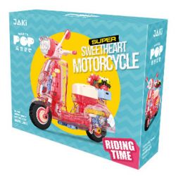 JAKI JK8325-1 8325-1 JK8325-2 8325-2 JK8325-3 8325-3 JK8325-4 8325-4 SÁNG TẠO HỢP THỜI TRANG XE MÁY TRONG SUỐT bộ đồ chơi xếp lắp ráp ghép mô hình