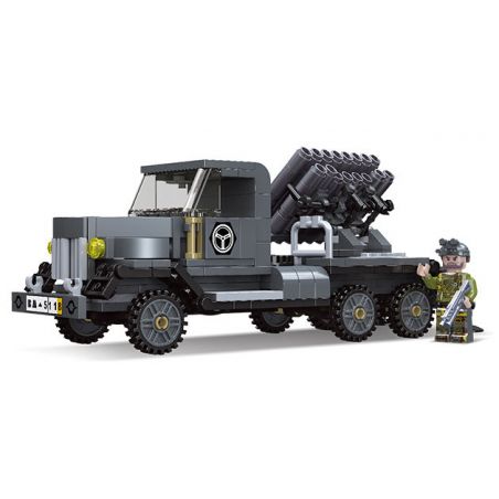 JIESTAR 61114 BỆ PHÓNG TÊN LỬA BM bộ đồ chơi xếp lắp ráp ghép mô hình Military Army BM ROCKET ARTILLERY Quân Sự Bộ Đội 338 khối