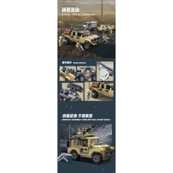 JIESTAR 61114 BỆ PHÓNG TÊN LỬA BM bộ đồ chơi xếp lắp ráp ghép mô hình Military Army BM ROCKET ARTILLERY Quân Sự Bộ Đội 338 khối