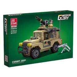 JIESTAR 61117 XE JEEP CHIẾN ĐẤU bộ đồ chơi xếp lắp ráp ghép mô hình Military Army COMBAT JEEP Quân Sự Bộ Đội 317 khối