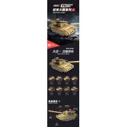 JIESTAR 59223 TRẬN CHIẾN XE TĂNG TÁM TRONG MỘT bộ đồ chơi xếp lắp ráp ghép mô hình Military Army TANK BATTLE Quân Sự Bộ Đội 679 khối