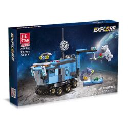 JIESTAR 59114 KHÁM PHÁ VŨ TRỤ THÁM HIỂM MẶT TRĂNG bộ đồ chơi xếp lắp ráp ghép mô hình City LUNAR EXPLORATION Thành Phố 257 khối
